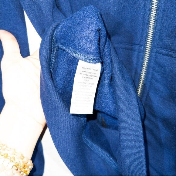 NWT Hill House Navy Teddy Zip-Up Jacket Size Small‎ - Picture 5 of 9